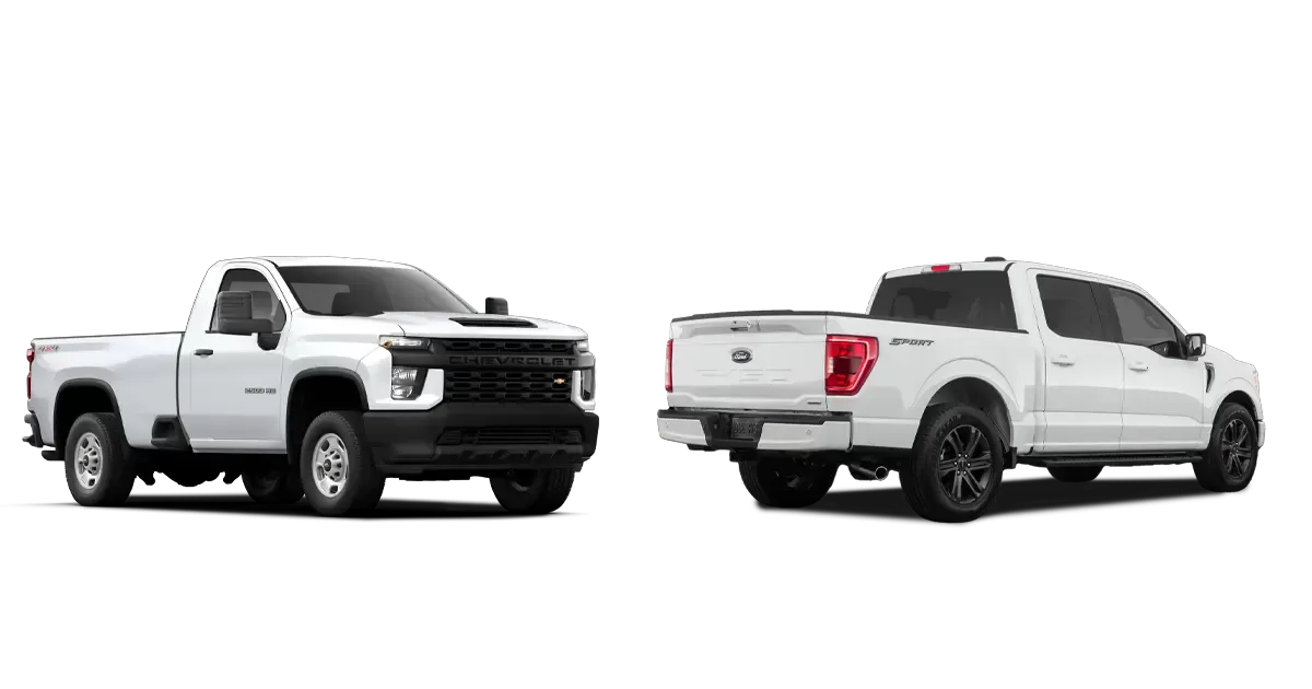 New Ford and Chevy work truck